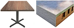 Honeycomb Table Top With Base And Corner Detail