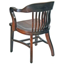 Oak Jury Chair Rear View