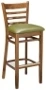 Upholstered Ladder Back Wood Barstool