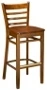 Ladder Back Wood Barstool