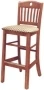 Upholstered Oak Barstool