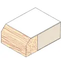 Type A Bullnose Oak Edge Table Top Drawing