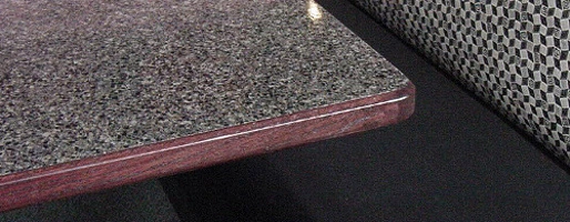 Type L Beveled Oak Edge Restaurant Table Top Detail