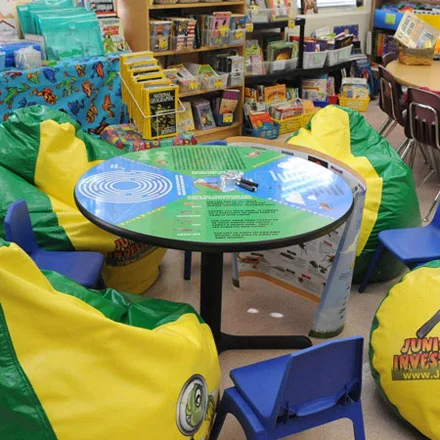 Photographic Plastic Laminate Educational Table Installation