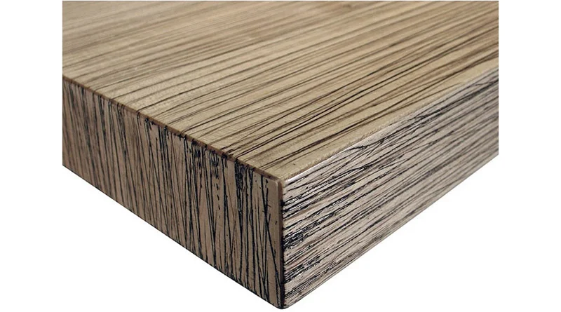 Solid Maple Butcherblock Restaurant Table Reed Finish Detail
