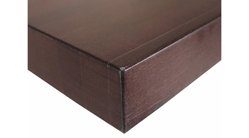Solid Maple Butcherblock Restaurant Table Urban Leather Finish Detail