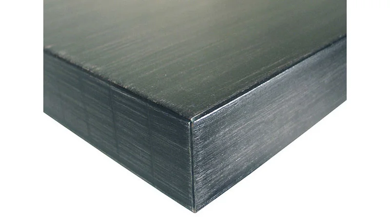 Solid Maple Butcherblock Restaurant Table Urban Steel Finish Detail