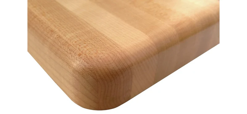 Maple Butcher Block Restaurant Table Top D5 Rounded Edge Corner Detail