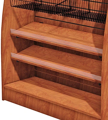 Micro Market Merchandiser Cabinet, Low Arch Sided, Free Standing Style Shelf Detail