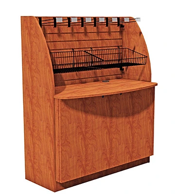 Micro Market Storage Cabinet Base Merchandiser, Low Arch Sided, Free Standing Style