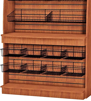 Micro Market Undercounter Merchandiser Cabinet, Arch Sided, Free Standing Style Counter Detail