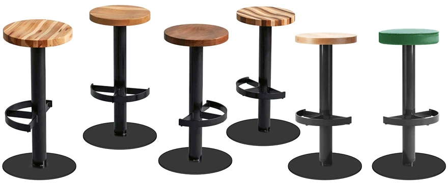 Metropolitan Free Standing Bartool Seat Varieties
