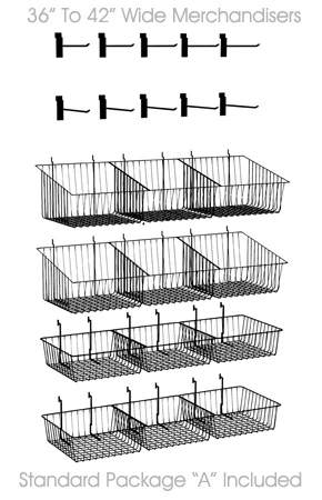 Micro Market Merchandiser 36-42 inch Standard Accessories Package A