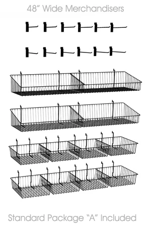 Micro Market Merchandiser 48 inch Standard Accessories Package A