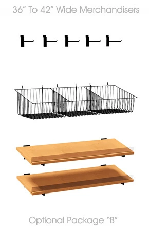 Micro Market Merchandiser 36-42 inch Optional Accessories Package B