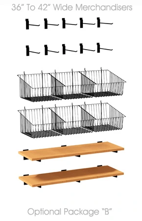 Micro Market Merchandiser 36-42 inch Optional Accessories Package B