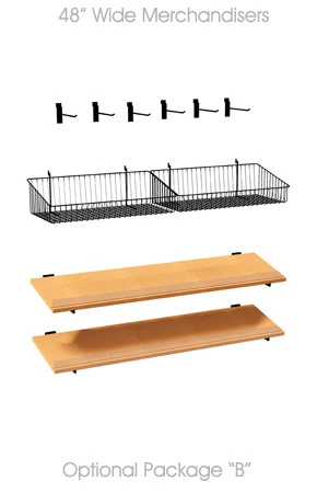 Micro Market Merchandiser 48 inch Optional Accessories Package B
