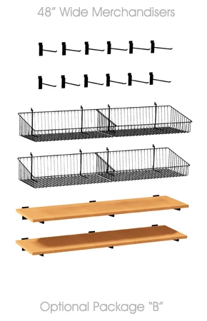 Micro Market Merchandiser 48 inch Optional Accessories Package B
