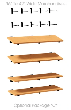 Micro Market Merchandiser 36-42 inch Optional Accessories Package C