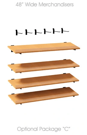 Micro Market Merchandiser 48 inch Optional Accessories Package C