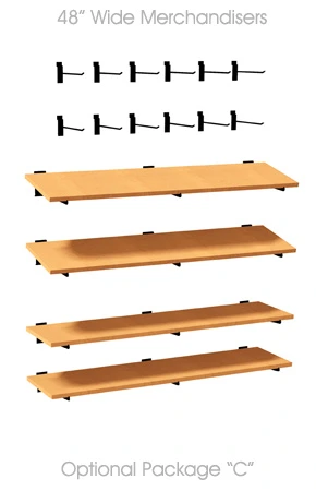 Micro Market Merchandiser 48 inch Optional Accessories Package C