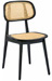 Modern Wood Restaurant Chair Cane Seat and Back