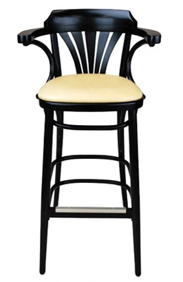 New York Cafe Bar Stool Upholstered Front View