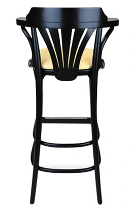 New York Cafe Bar Stool Upholstered Rear View