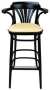 New York Cafe Bar Stool Upholstered Seat