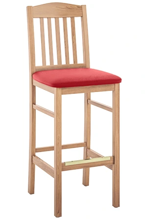 Oak Mission Barstool Upholstered Seat