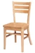 Horizontal-1 Oak Rail Ladder Back Restaurant Dining Chair