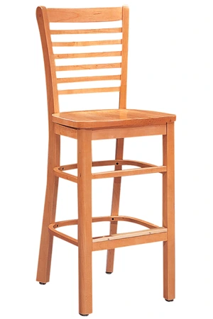 Oak Rail Ladder Back Barstool 2