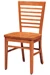 Horizontal-2 Oak Rail Ladder Back Restaurant Dining Chair