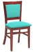 Oak Rail Upholstered Seat And Back Restaurant Dining Chair