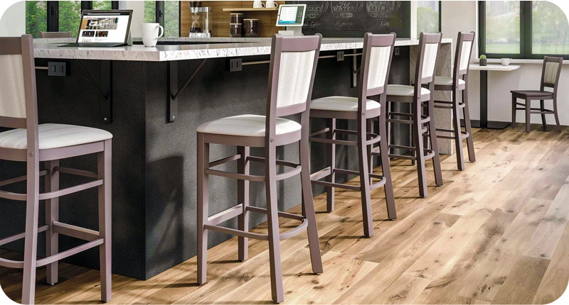 Oak Rail Barstools Upholstered Seats And Backs Installation