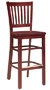 Oak Rail Vertical Slat Back Barstool