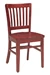 Oak Rail Slat Back Restaurant Dining Chair