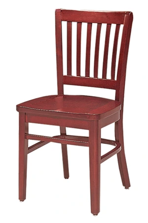Oak Rail Vertical Back Restaurant Chair