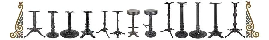Antique Reproduction Victorian Cast Iron Table Bases and Bar Stools