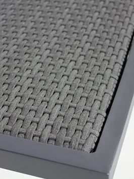 Outdoor Aluminum Stacking Chairs Weave Seat Detail