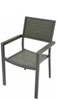 Outdoor Aluminum Stacking Side Chair Woven Seat