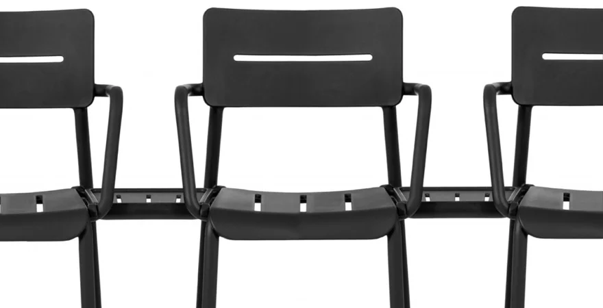 Outdoor Polypropylene Armchair Connector Table Option Detail
