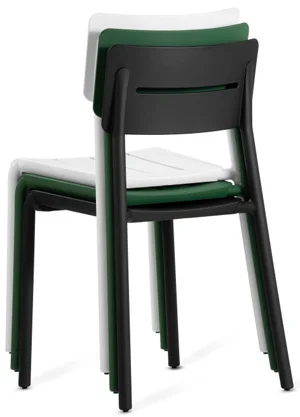 Outdoor Polypropylene Restaurant Stack Chairs Stacked