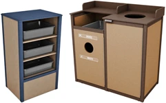 Outdoor Bussing Stations & Bussing Station/Waste Receptacle Combinations
