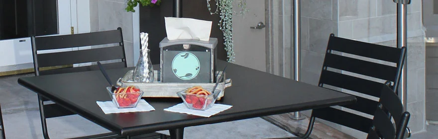 Solid Steel Outdoor Restaurant Table Top