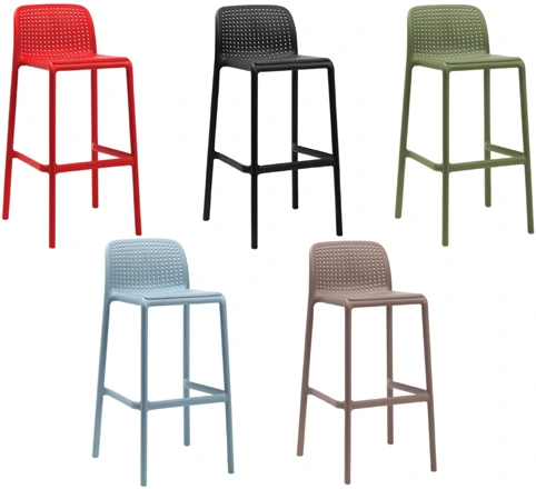 Outdoor Perforated Polypropylene Bar Stool Colors