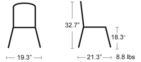 Outdoor Polypropylene Chair Dimensions