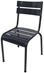 Parisian Park Style Stack Chair with Steel Slats