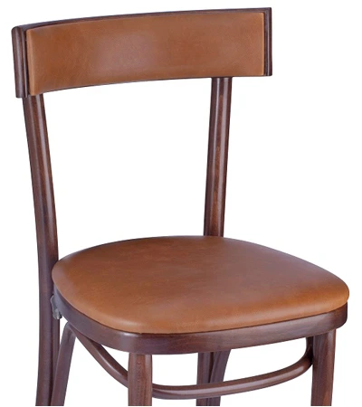 Upholstered Plain Back Bentwood Chair Detail