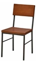 Plank Back Steel Restaurant Chair